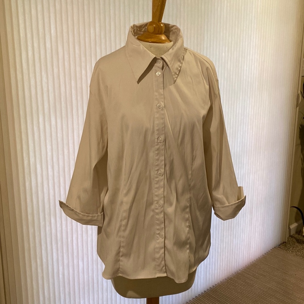 Stretch White Blouse - L